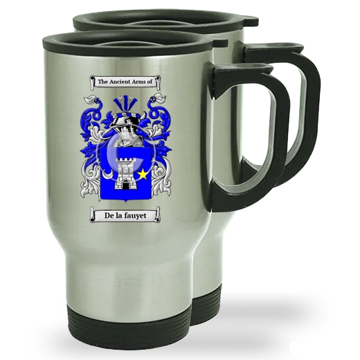 De la fauyet Pair of Steel Travel Mugs